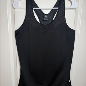 Nike Pro Women's Sz L Black Mesh Accent Racerback Athletic Training Tank Top